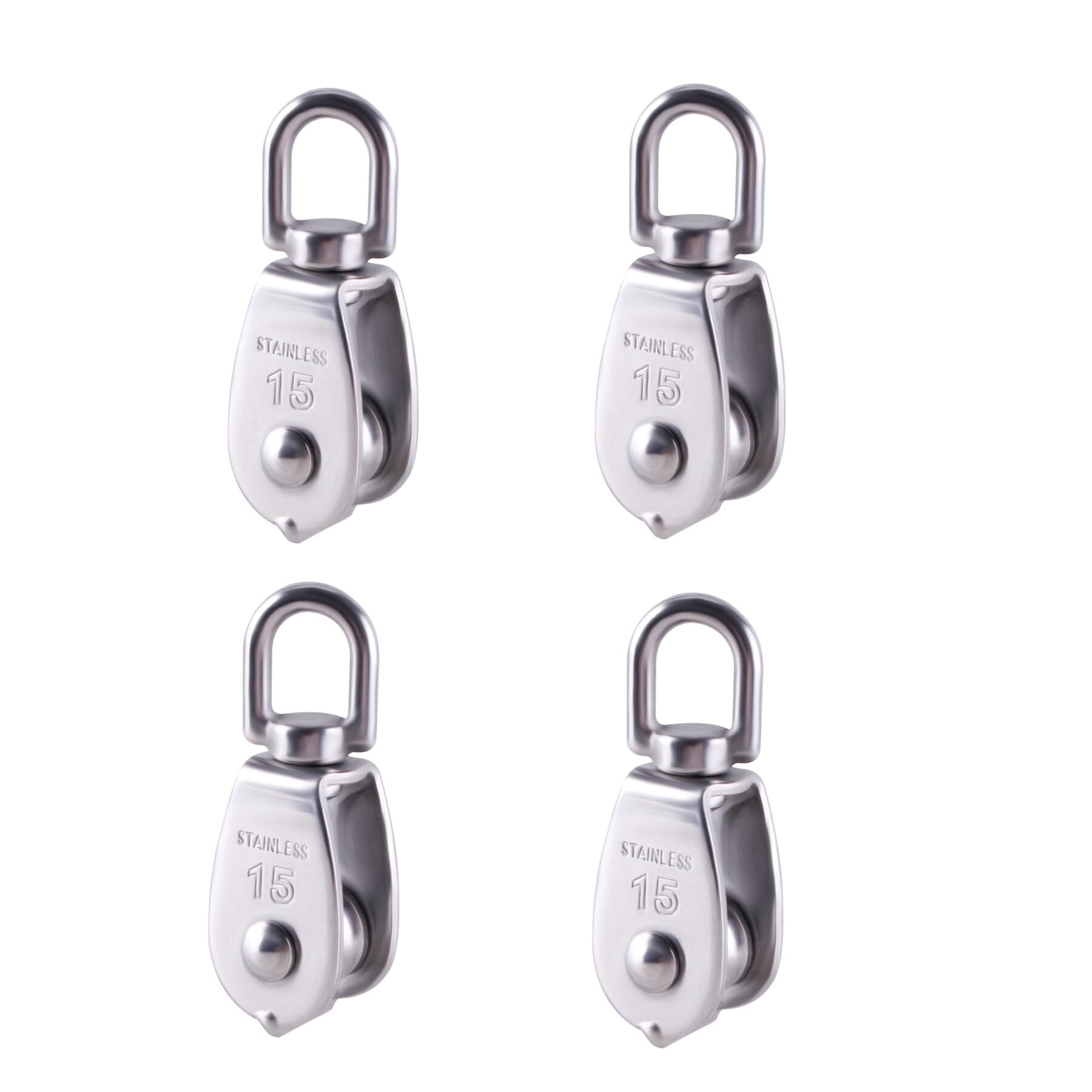Pulegge Acciaio Inox 316 - 4 Pezzi Per Corde 2-8mm Nautica