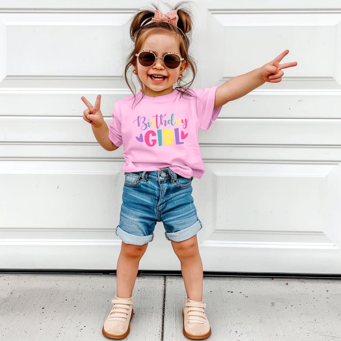 Birthday Girl Shirt for Kids Girls Birthday Outfits Short Sleeve Girls Part Tee Tops - Image 4