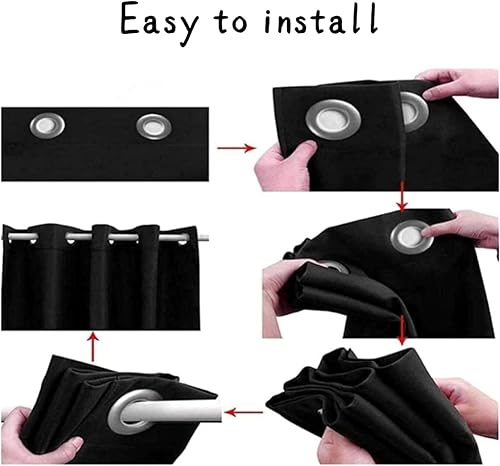 Miniatura 6 de Cortinas largas con diseño de rosas verdes, insonorizantes, lavables, adecuadas para sala de estar, dormitorio, decoración del hogar, juego de 2