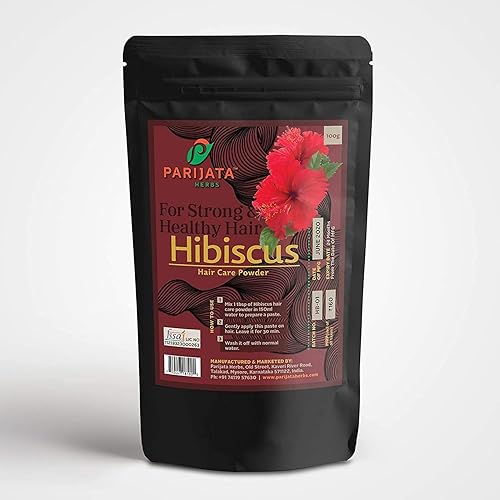 AZAZ Parijata Herbs - Polvo de hibisco para cabello - 100GM