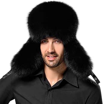 TOBACCO Sheepskin Shearling Leather Russian Ushanka Trapper Hunting Hat M-XXXL E - Foto 2