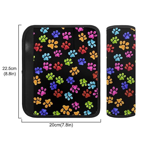 Miniatura 5 de ENLACHIC Funda para cinturón de seguridad de automóvil para niños, con bonito estampado de animales de dibujos animados, almohadillas para correa de