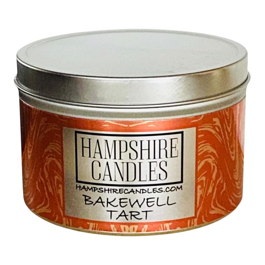 Bakewell Tart Candle Tin | Highly Scented | Soy Wax | Vegan & Cruelty Free | Handmade In UK