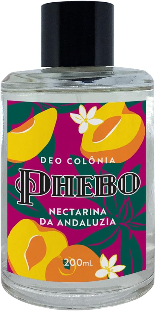 Rótulo do perfume PHEBO com informações nutricionais