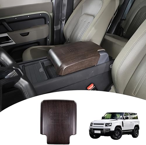 YIWANG Fundas protectoras para reposabrazos de fibra de carbono ABS para coche, modificación decorativa para Land Rover Defender 2020-2022 (grano de