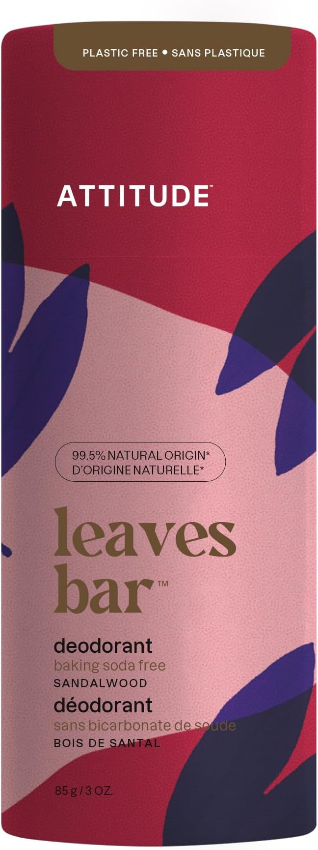 Natural Deodorant, Aluminum-free, Odor Control & Long Lasting, Nourishing Ingredients, Castor and Jojoba Oils, Baking Soda-free, EWG Verified, For Men and Women, Sandalwood, 3 Oz