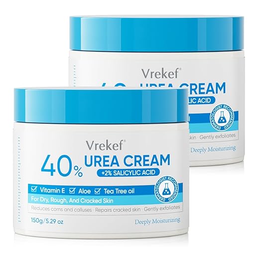 Creme de ureia 40% mais ácido salicílico 2%, creme de ureia 40% para pés força máxima, creme para pés secos rachados (2 peças)