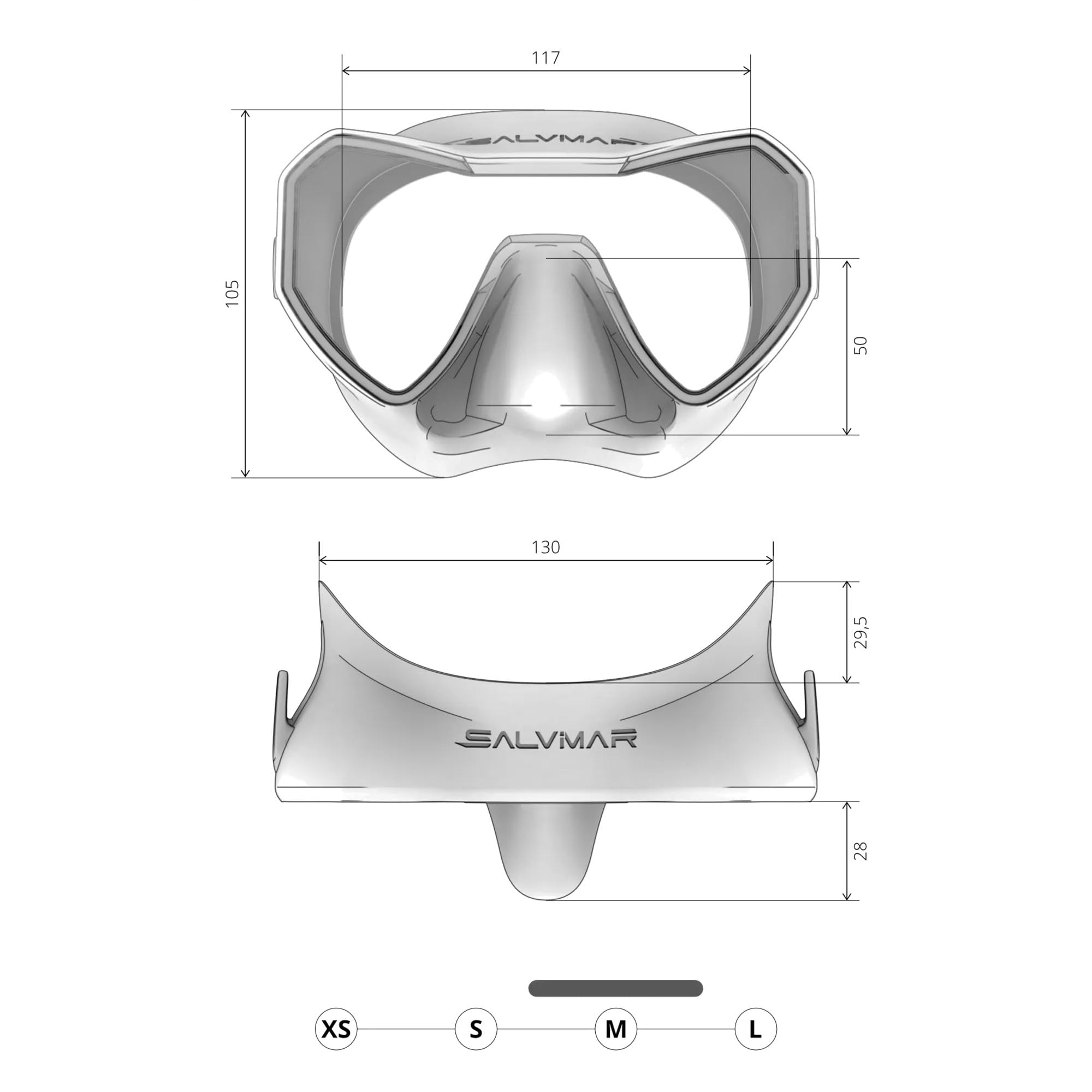 Salvimar Neo Anti Fog, Maschera Adulto Anti Appannamento, per pesca subacquea, immersioni e snorkeling