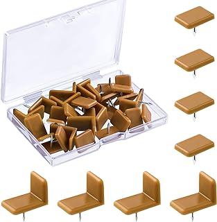 Maitys Plastic Drawer Glides and Slides Drawer Stoppers for Dresser Tack for Repairing Dressers, Square and L Shape(60 Pieces)