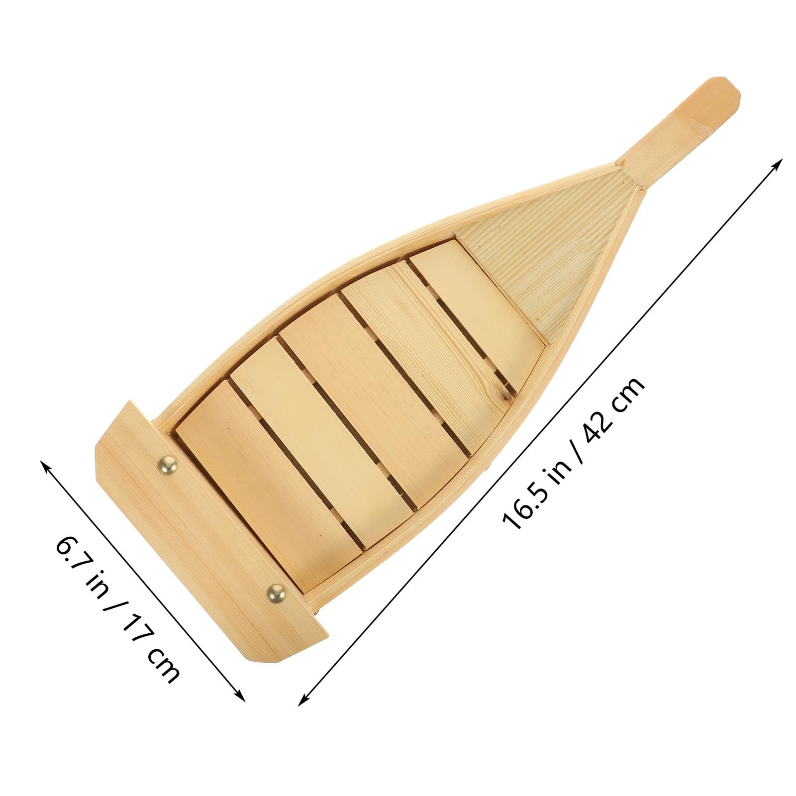 Abaodam Barco de Madera para Sushi Estilo Japonés Bandeja Decorativa Grande Plato Práctico para Servir Sashimi y Aperitivos Restaurante o Hogar