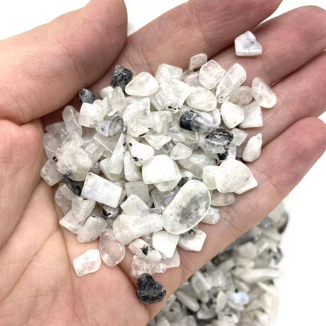 Cristal de Lune Blanche en puces de 200g, cadeau spirituel naturel