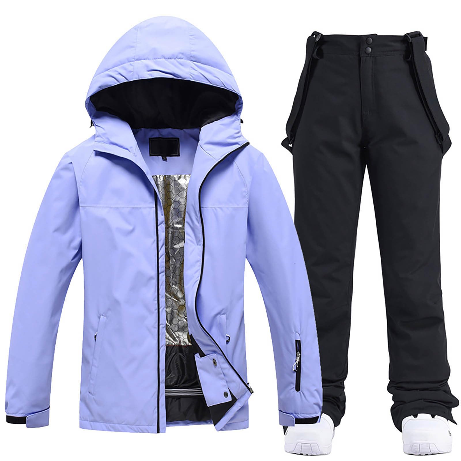 skianzug damen herren winter warm dicke skianzug skianzug unisex mit softshelljacke wasserdicht und hose wasserdicht schneeanzug snowboarding bekleidung wasserdicht set