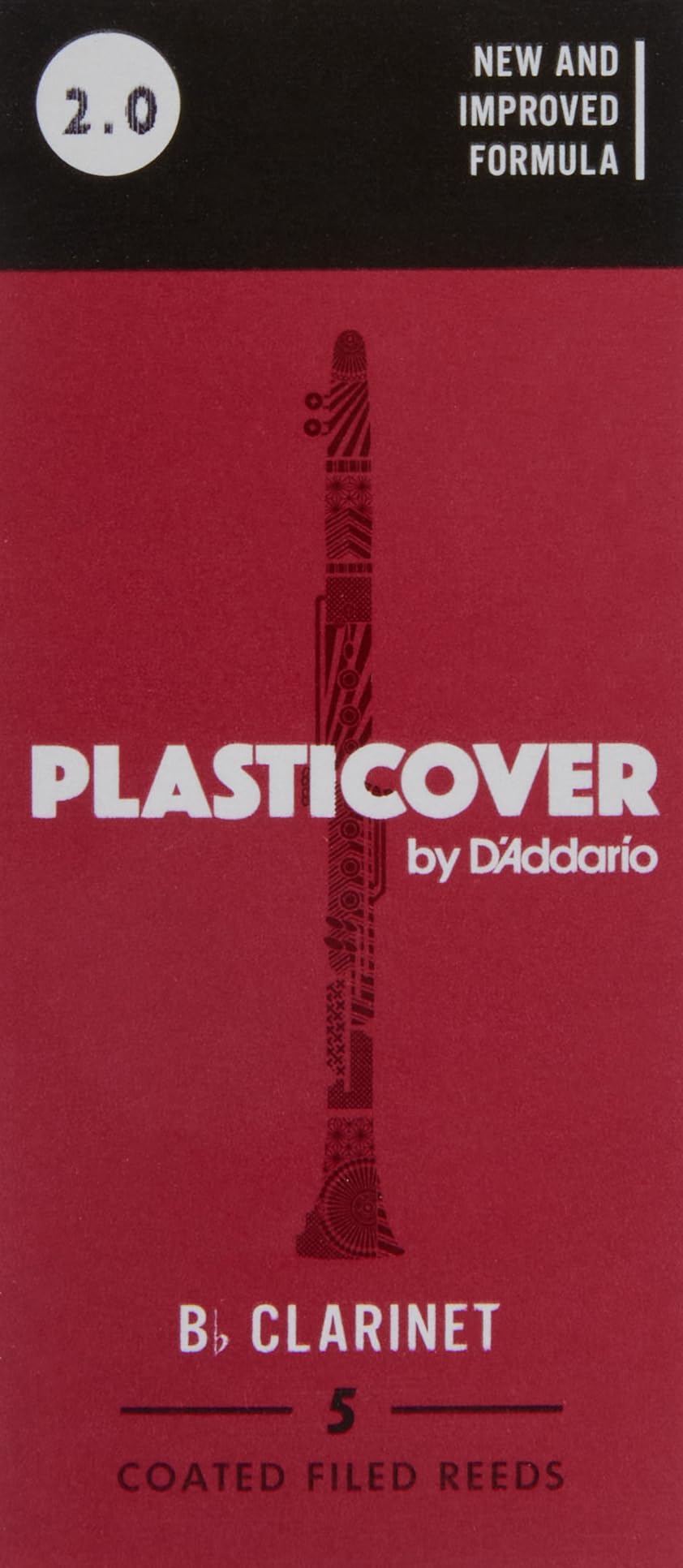 Rico Anches Rico Plasticover pour clarinette si bémol, force 2.0, pack de 5