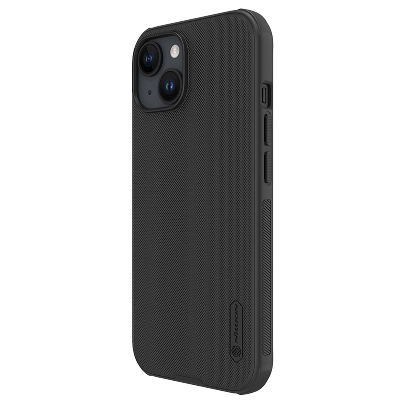 Nillkin Case for Apple iPhone 15 (6.1" Inch) Super Frosted Shield Pro Hard Back Soft Border (PC + TPU) Shock Absorb Cover Raised Bezel Camera Protect PC Without Logo Cut Black
