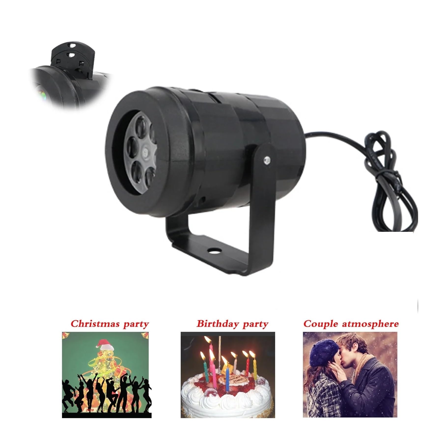 Proyector de luz, proyector holográfico de Halloween, Luces de Fiesta de Navidad, proyector de Copos de Nieve, luz LED giratoria con patrón navideño, iluminación navideña para Exteriores, de