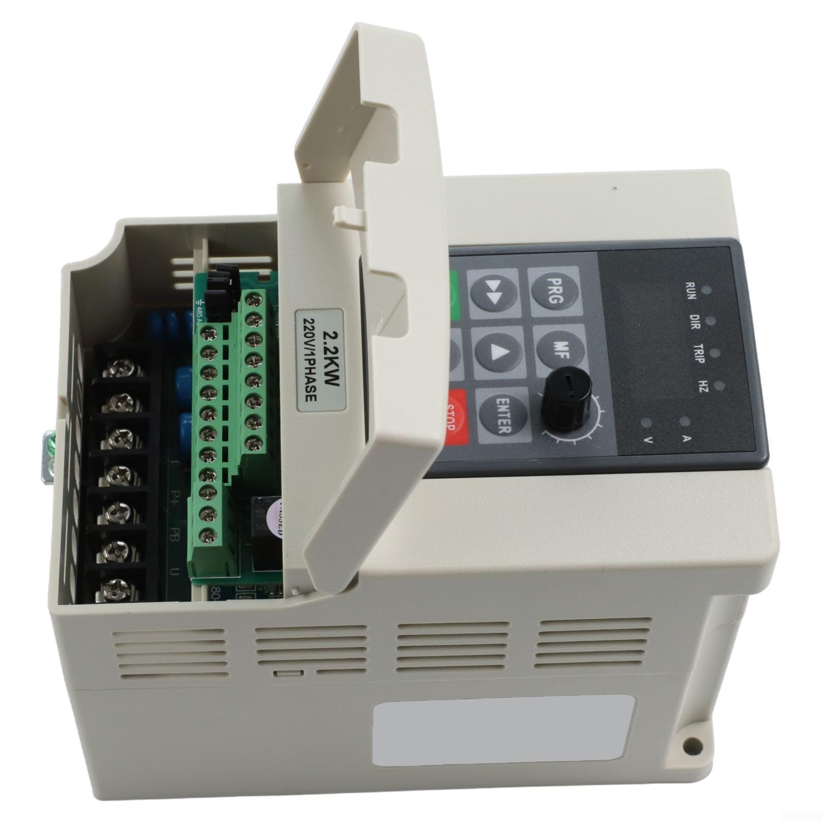 Industrie Frequenzumrichter 220V zu 380V 2,2KW Variable Drive mit Sinuswelle Ausgabe Überlastschutz Temperaturkontrolle RS485 Schnittstelle leiser Betrieb für Fräsmaschinen Zerkleinerer