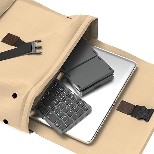 Miniatura 4 de Teclado Plegable English Ñ, Teclado Bluetooth para tableta con teclado numérico Compatible con todos los dispositivos Android, Windows, PC,