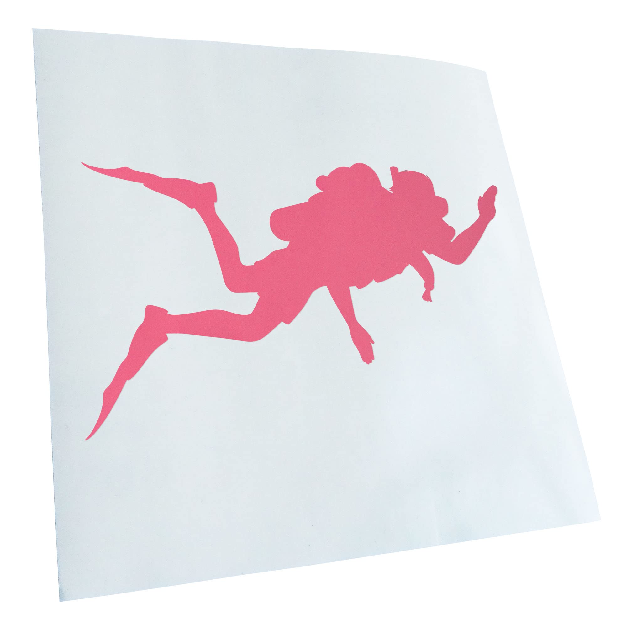 Kiwistar - Car Sticker - Light Pink - 30 x 18 cm Diver Silhouette - Rear Window Car Sticker Weatherproof for Car Truck Moped Truck - Sticker Exterior Self-Adhesive Tuning Accessories for Window
