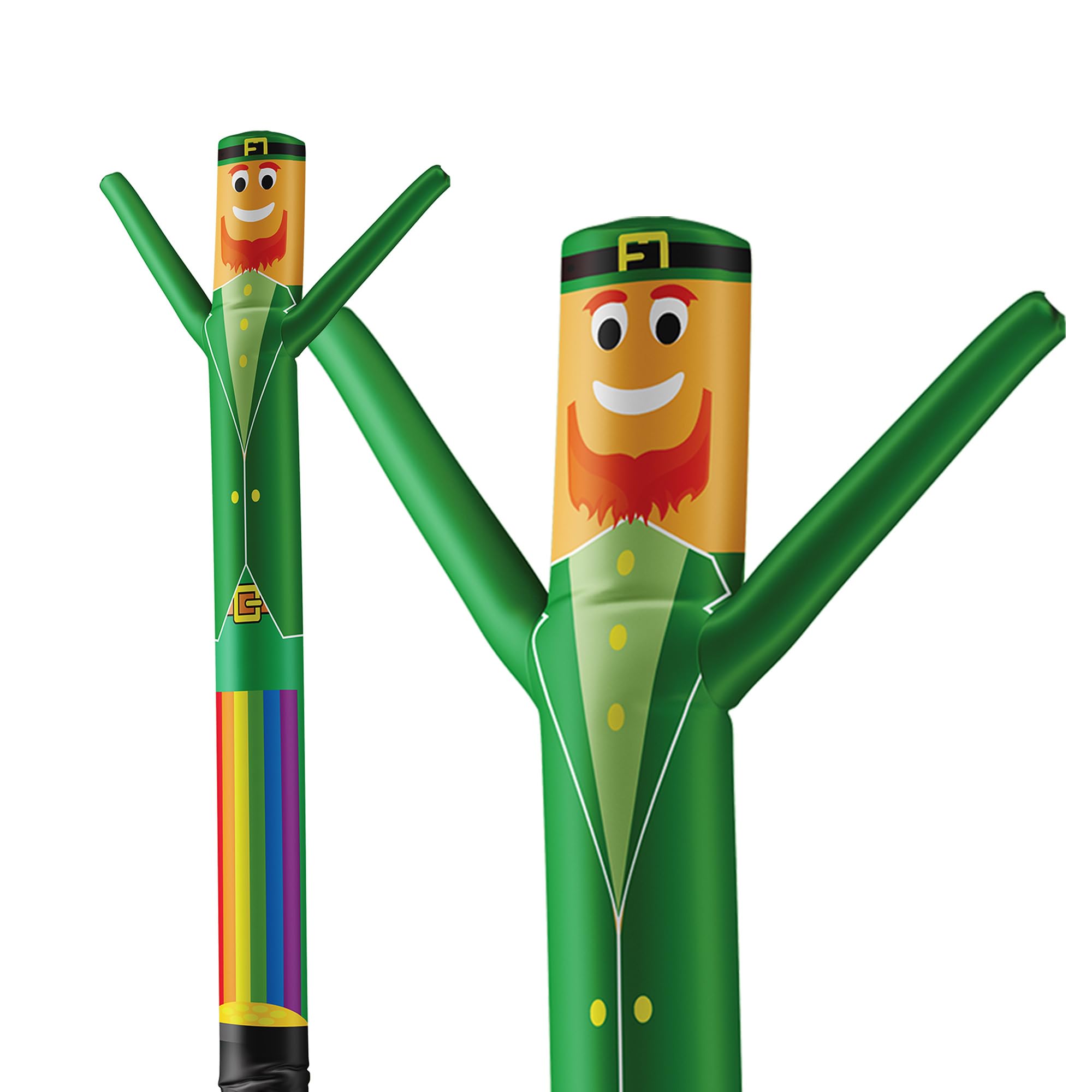 LookOurWay Air Dancers Inflatable Tube Man Attachment - 20 Feet Tall Wacky Waving Inflatable Dancing Tube Guy for Business Promotion - Blower Not Included - St. Patricks Day Themed - Leprechaun