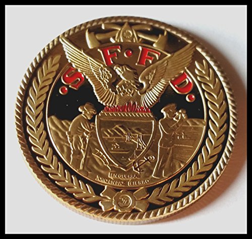San Francisco Fire Department Firefighter Colorized Challenge Art Coin
