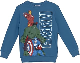 سويت شيرت بأكمام طويلة ورقبة دائرية ضيقة مطبوع عليه مارفل للأولاد من ال سي وايكيكي