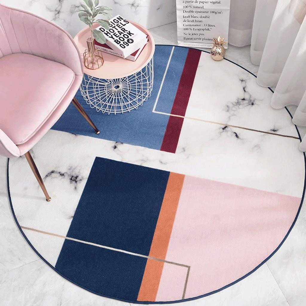 Tapis géométrique rond Wen au style minimaliste moderne pour sublimer votre intérieur