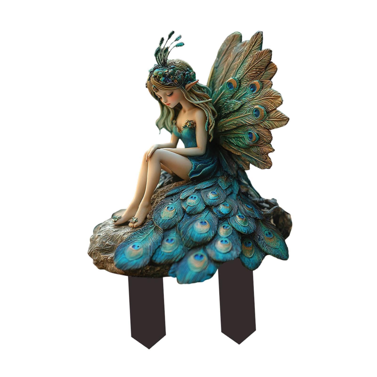 Peacock Fairy Garden Stake 2D Creative Decoration for Path Outdoor Plant Pot| Wooden Plaque | Wall Hanging Sign | Decorative Sign-image-22