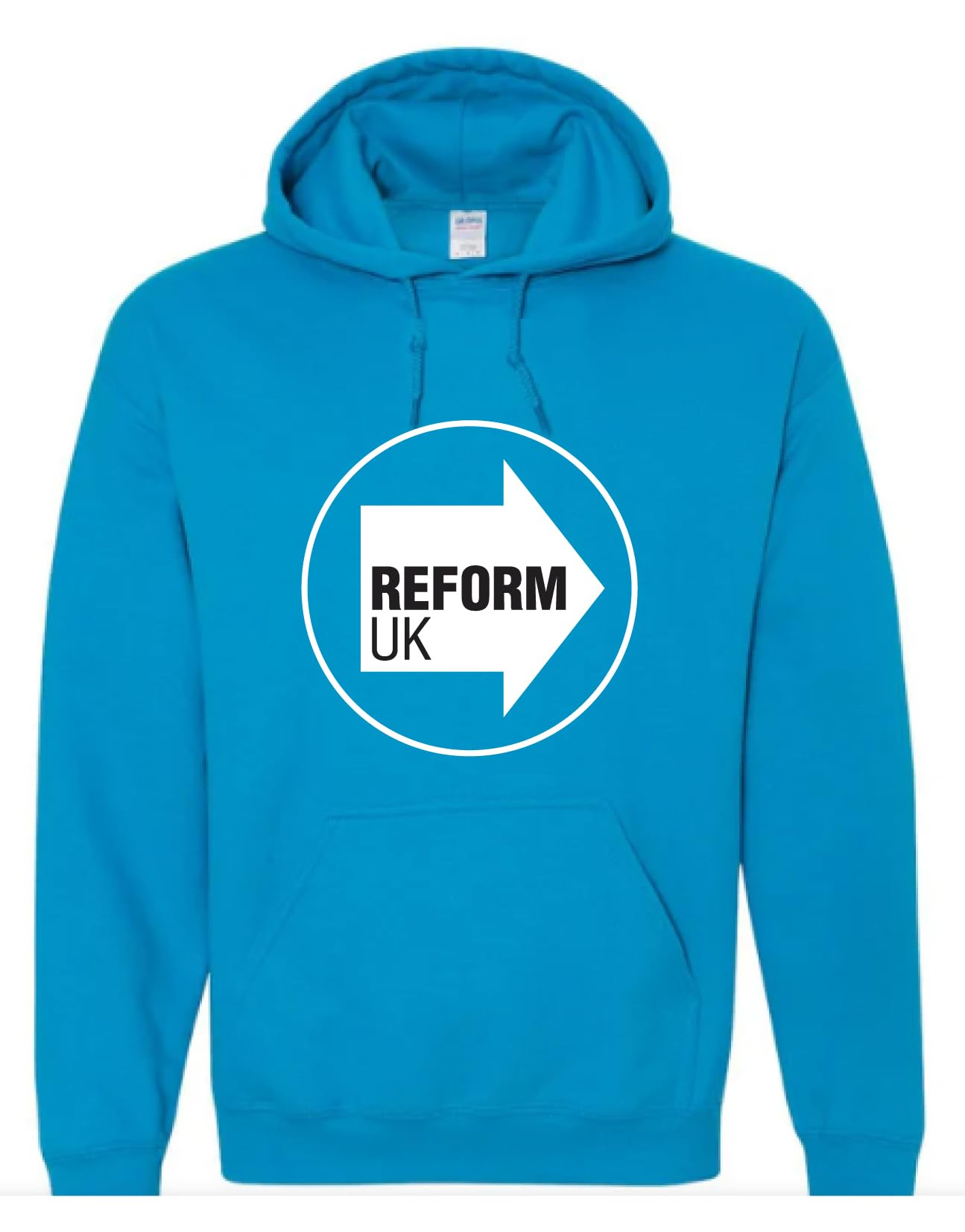 Reform UK Let's Make Britain Great Again Political Farage TICE Hoodie Sapphire Blue