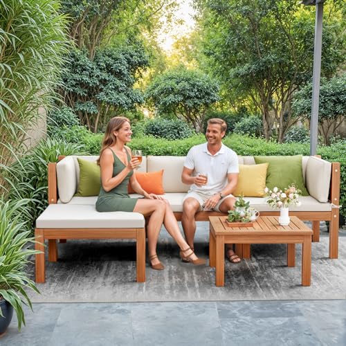 Devoko DV240362-5 Pieces Outdoor Sectional Couch Patio Sectional Sofa thumb #6