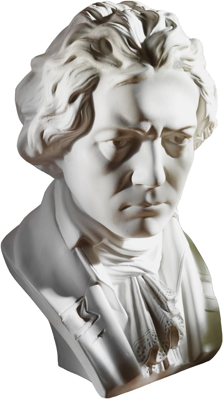 Bust of composer Ludwig van Beethoven, height 31 cm, plaster (of paris)
