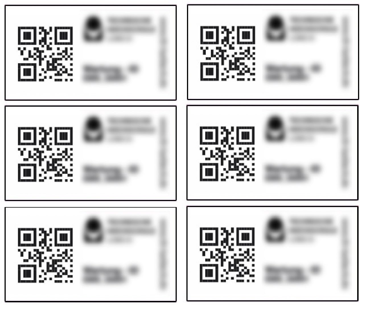 1000 Stück – QR-Code Etiketten fortlaufende Nummer Barcode Wartungsaufkleber inkl. Ihrem farbigen Logo | DIN A4 Made in Germany