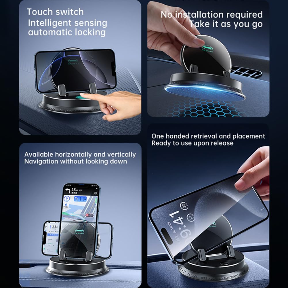 5PCS SAMACH PRZEDSTAWOWANIA PLEFELEK PRZEDBICIEJ 360 Stopie Rotation Pasjnik rozdzielczy Mocowanie telefonu komórkowego, anty-Slip & Ultra Stable Convone Telefone do samochodów z silikonową pod