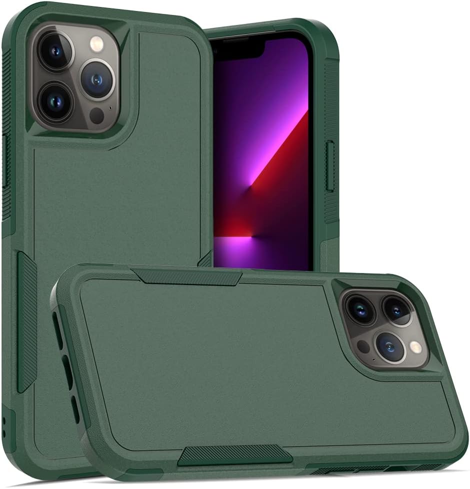 Case for iPhone 13 Pro Max Case 6.7 inch, Shockproof, Strong and Durable Phone Protective Case, Green Case for iPhone 13 Pro Max Case 6.7 inch, Shockproof, Strong and Durable Phone Protective Case, Green