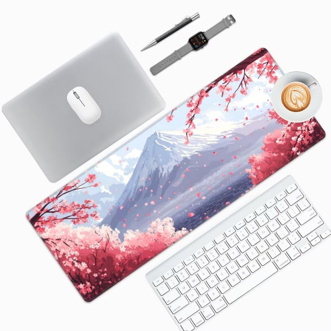 Aazon.co: Pink Japanese Sakura Gaing Ouse Pad XXL Cherry Blosso