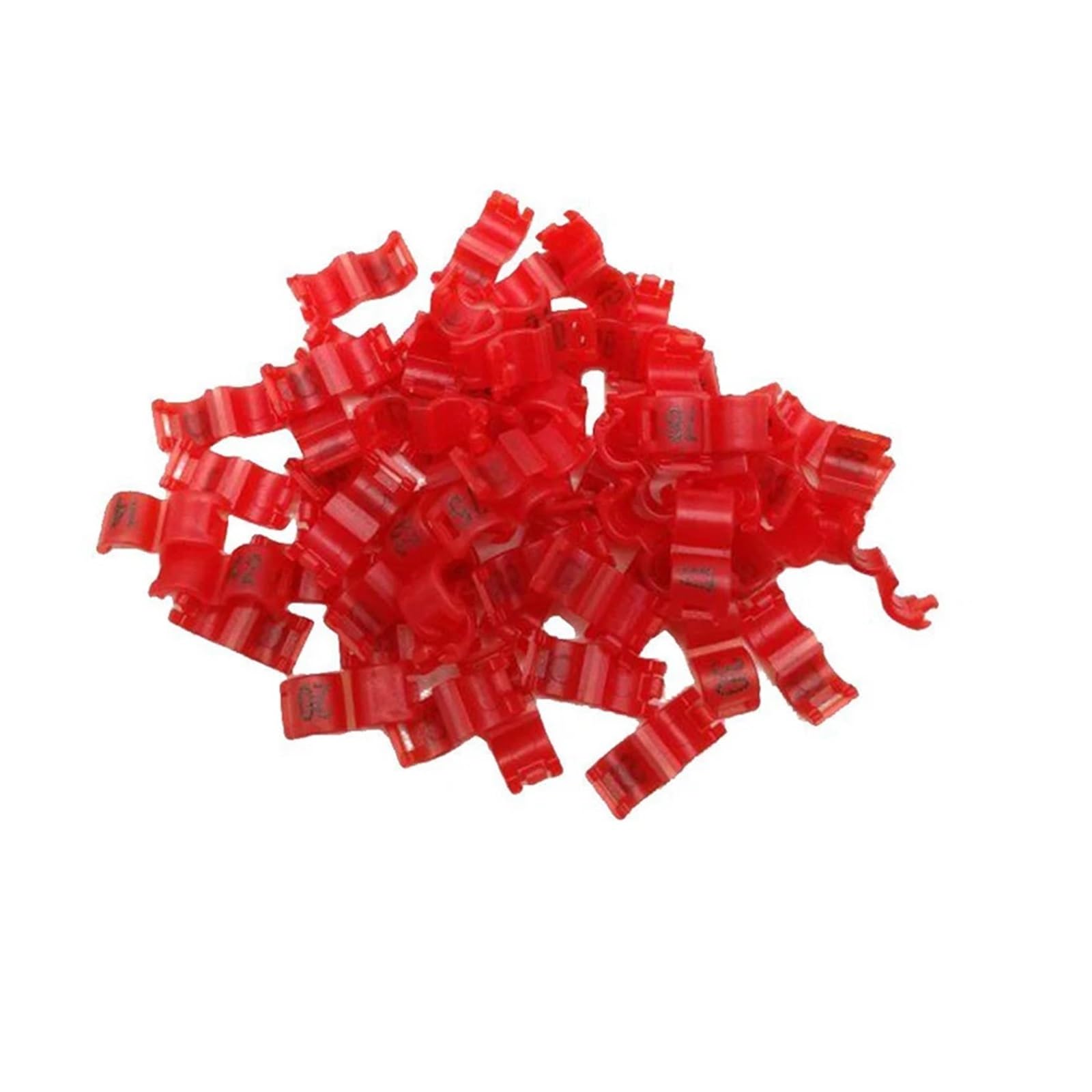 Bird Clip On Leg Foot Rings 20Pcs，for Canary Pigeon Small Parrot Budgie Lovebird,Inner Diameter 2.7mm 3mm 4mm 4.5mm 5mm(Red,5mm)