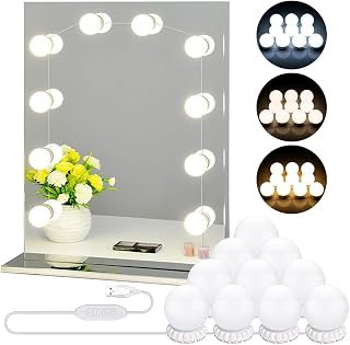 Dbmoon Glowseri Led Vanity Mirror Lights With 10 Dimmable Bulbs 3 Color Modes, Hollywood Style Makeup Lights For Dressing Price In India