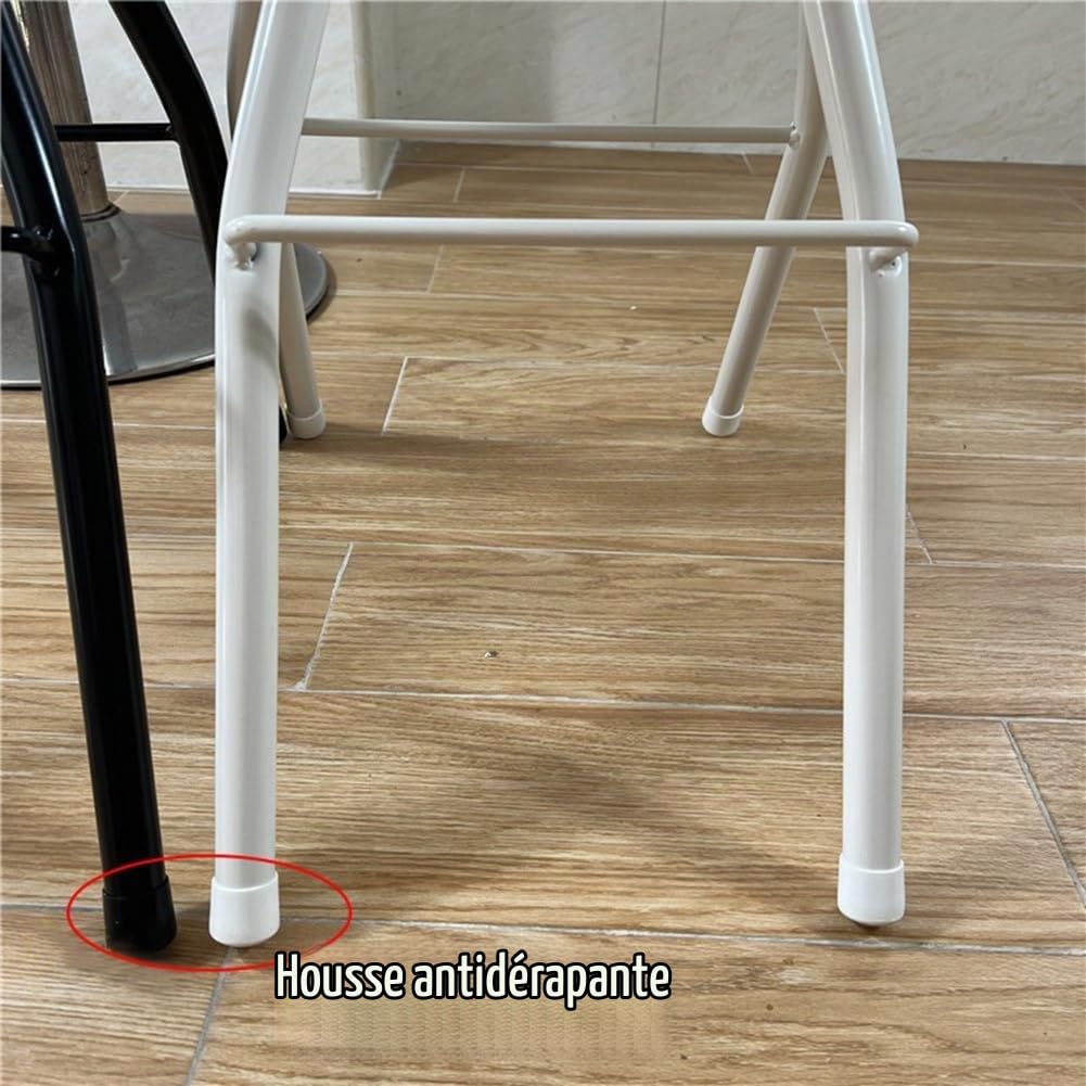 Tabouret de Bar Pliant Rond et rembourré 70cm/75cm, Chaise Haute pour Adultes avec Dossier, Chaise de Cuisine Petit-déjeuner Portable et Pliable (Color : Black, Size : 75cm/30in)