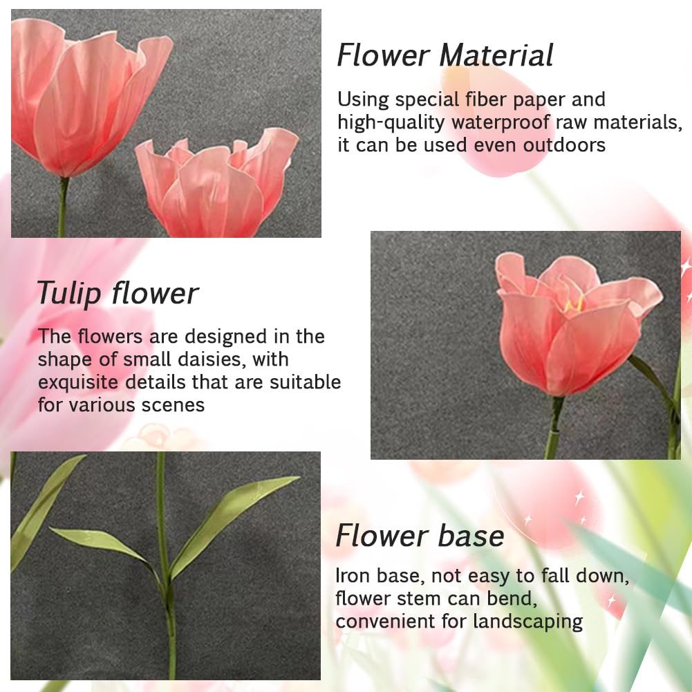 3 Stück Riesige künstliche Tulpen Blumen für Dekoration Hochzeitsempfang Riesige künstliche Eva Tulpe Blume für Geburtstag Hochzeit Arrangements Bankett Hintergrund Dekor Schaufenster Display