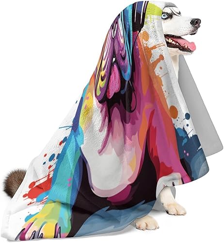 Miniatura 3 de Delerain Manta suave de bulldog francés de 40 x 50 pulgadas, manta ligera de franela polar para sofá, cama, sofá, viajes, campamento, para niños y