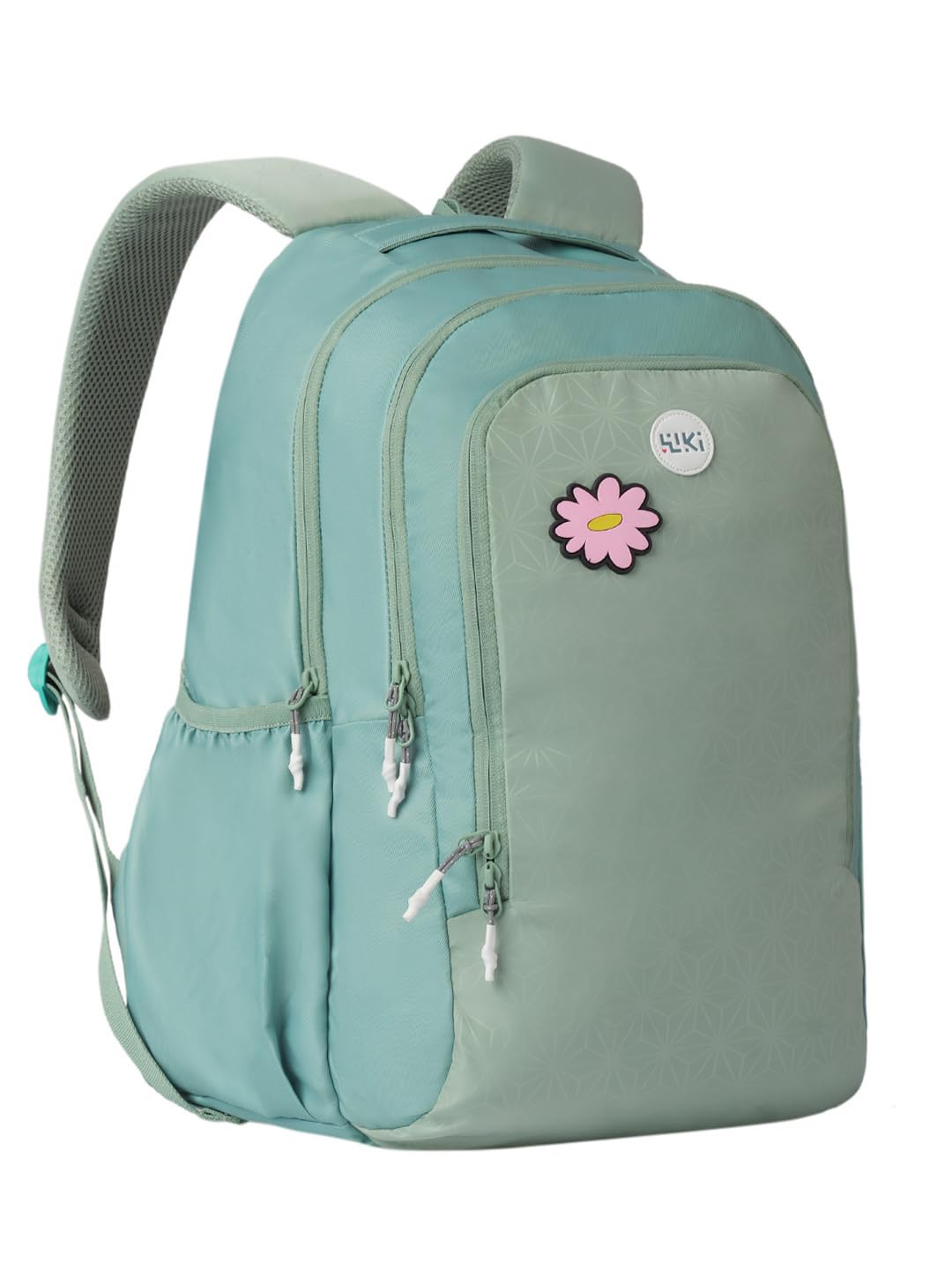 Wiki Prism 40 Backpack For Boys & Girls | 40 Ltr and 3 Compartments with Padded Shoulders, Bottle Holder | Best for Books,Stationery,Lunch Box & Essentials - Green-image-9