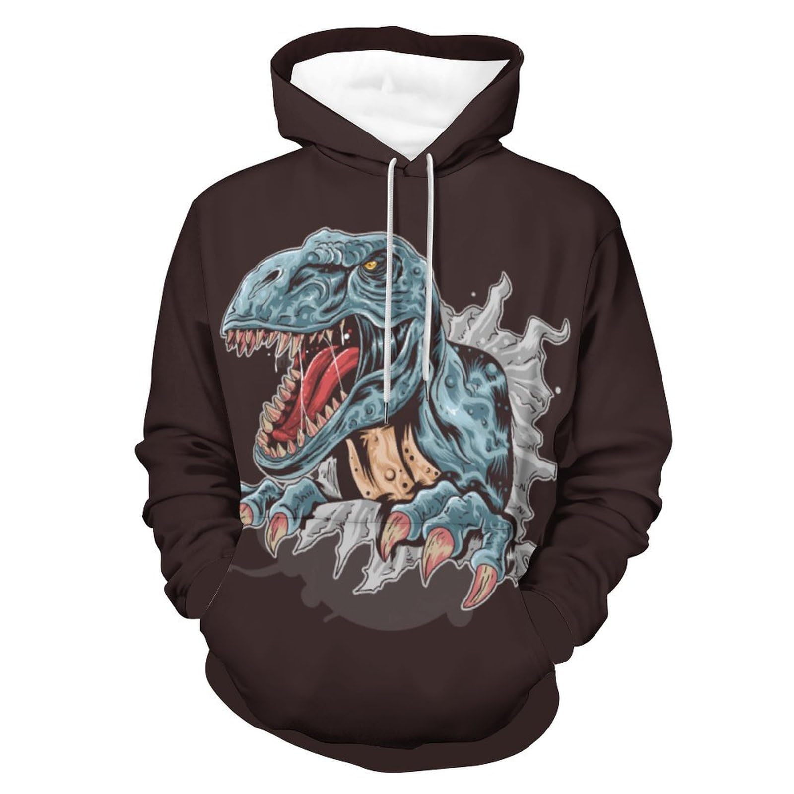 Sweats à capuche Dinosaure pull décontracté pour vos soirées cocooning à la maison - 7