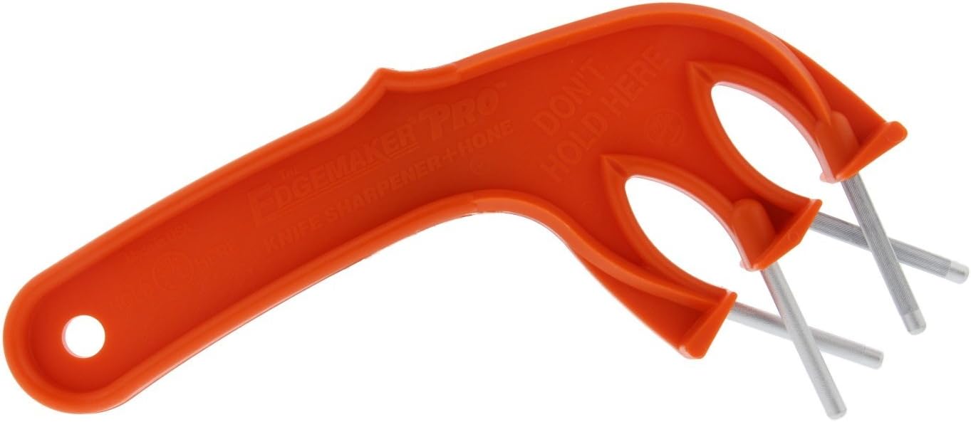 The Edgemaker Knife Sharpener Pro 331- Perfect for Sharpening & Honing any Blade, Durable, Safe & Easy to Use- Orange