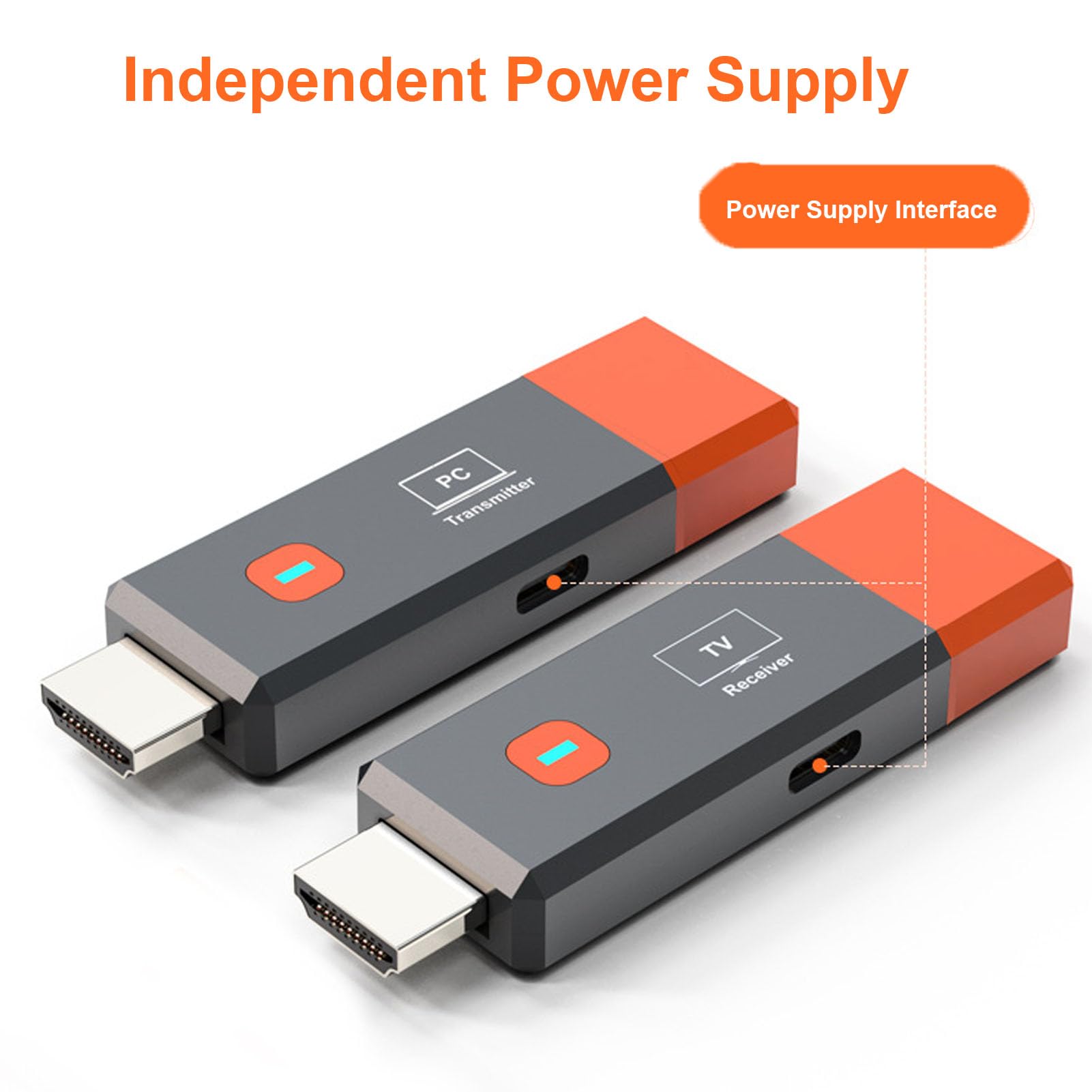 Zunate Bezprzewodowy Nadajnik i Odbiornik HDMI, Dwuzakresowy Bezprzewodowy Przedłużacz HDMI o Długości 165 Stóp/50 M, Wejście Dekodowania 4K, Wyjście 1080P, do Telewizora PC Laptop