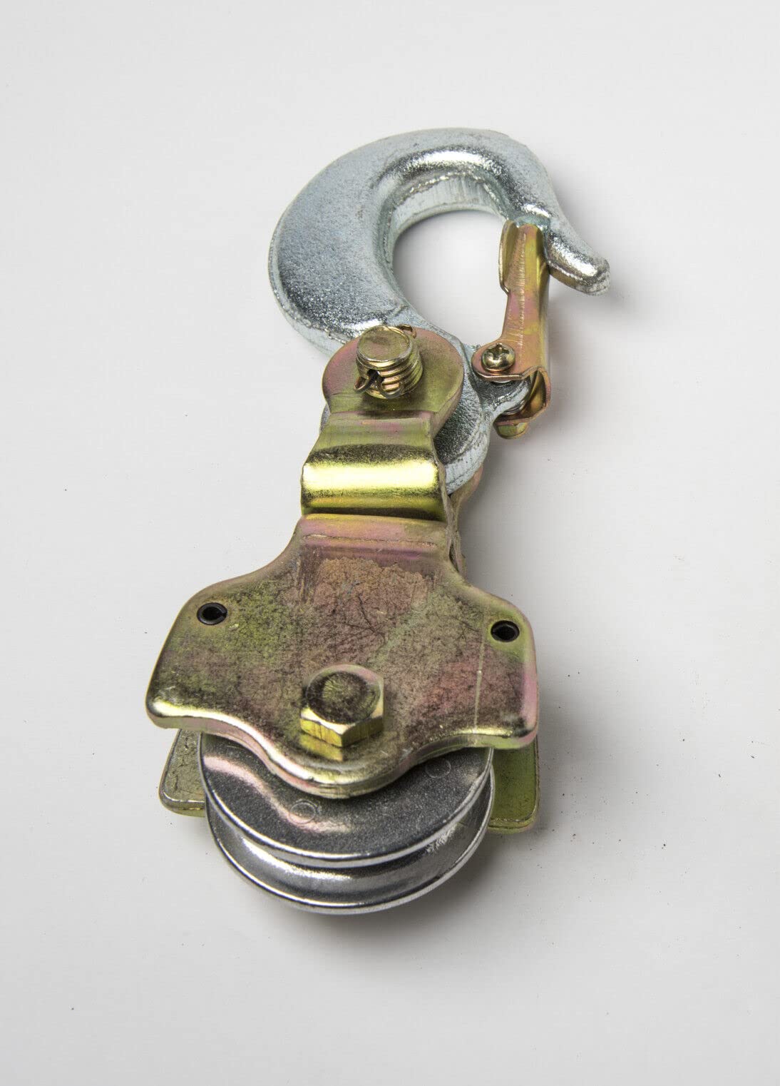 Bloque de polea de cuerda de alambre de 2 toneladas de gancho giratorio de alzamiento de ojo gancho de arrebatar Sheive anodizado con gancho, paquete de 2