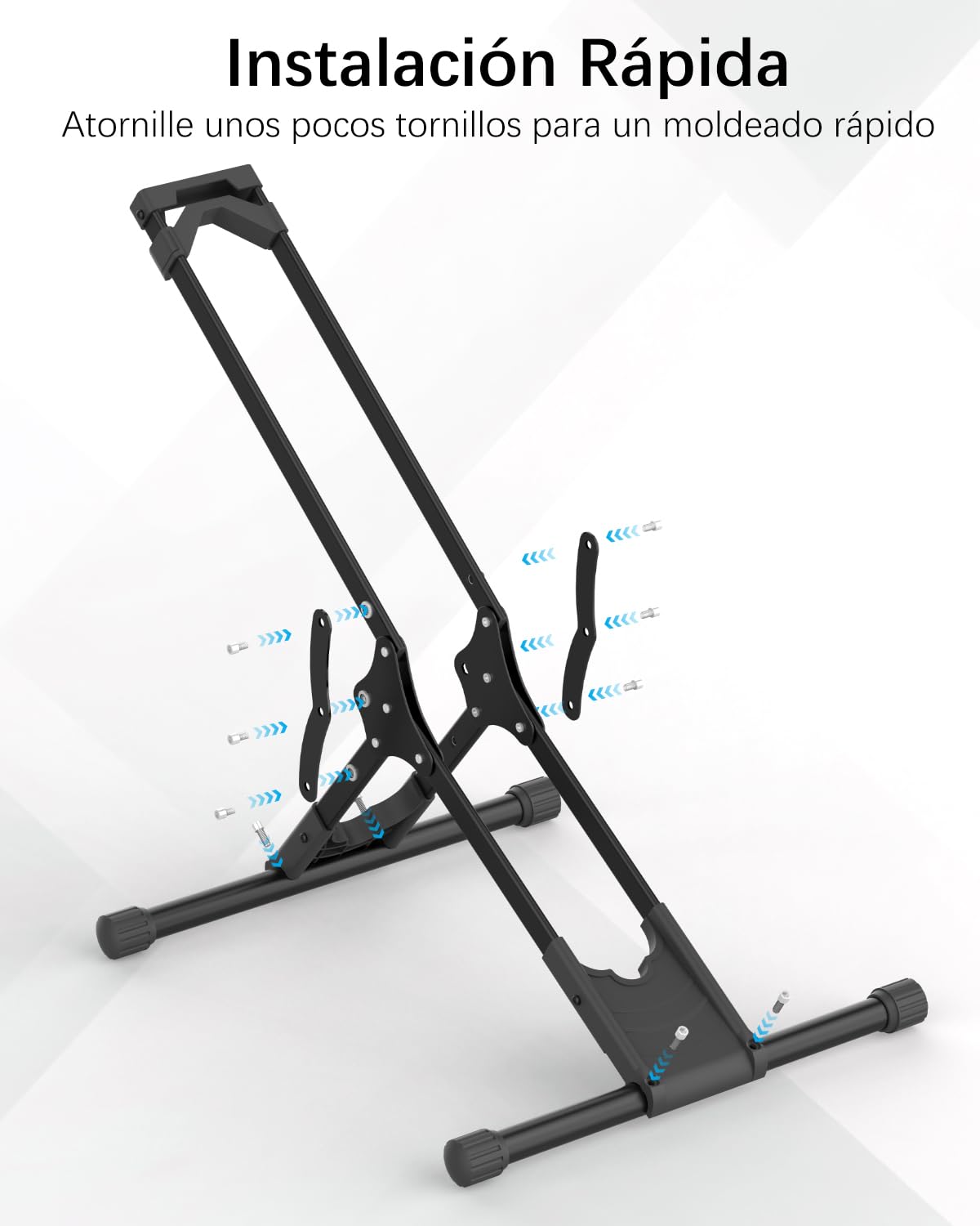 Soporte Bicicletas Suelo, Caballete Bicicleta Acero Soporte Bici Independiente 20''-29'' para Neumáticos Delanteros, para Garaje/Casa