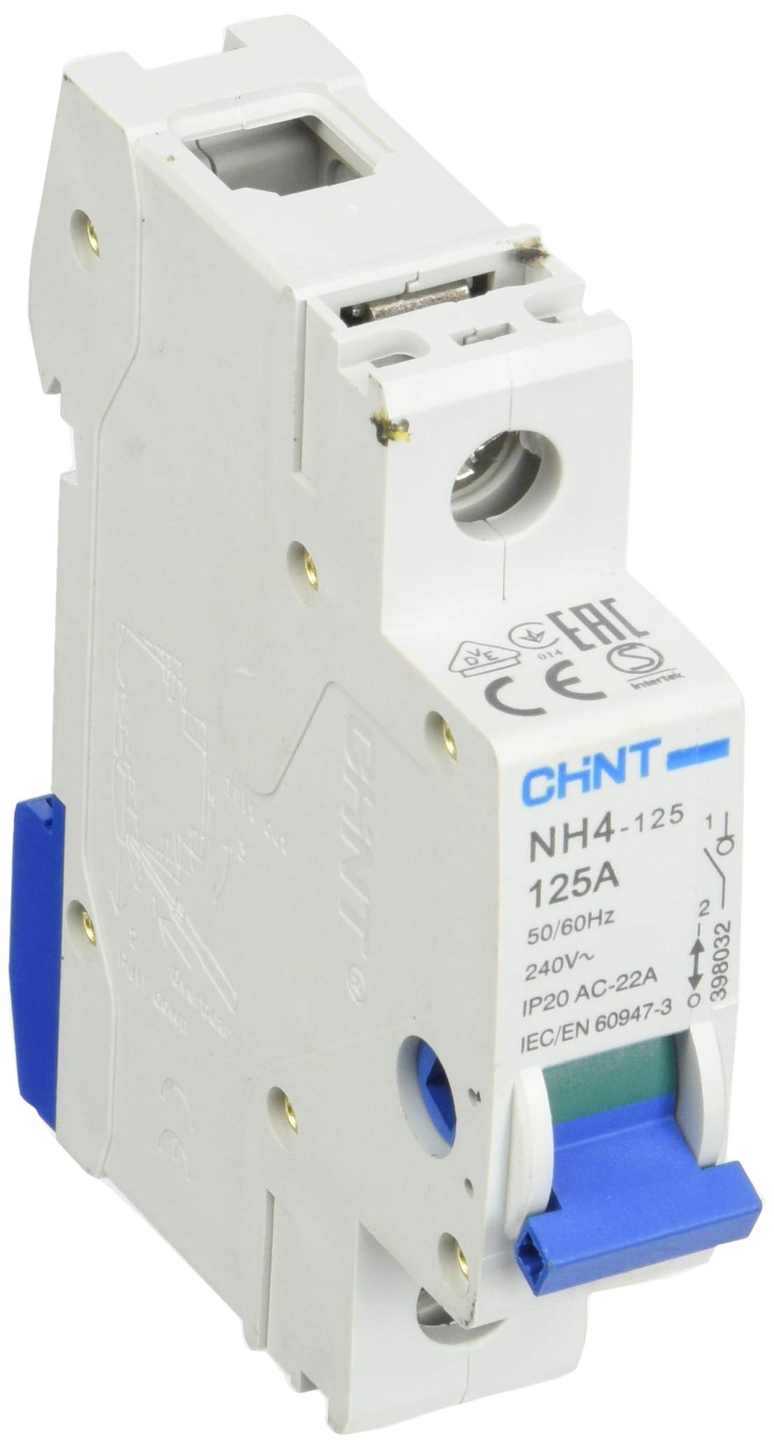 Chint NH4-90108 - Interruptor desconectador, aislador, 1 polo, 125 A