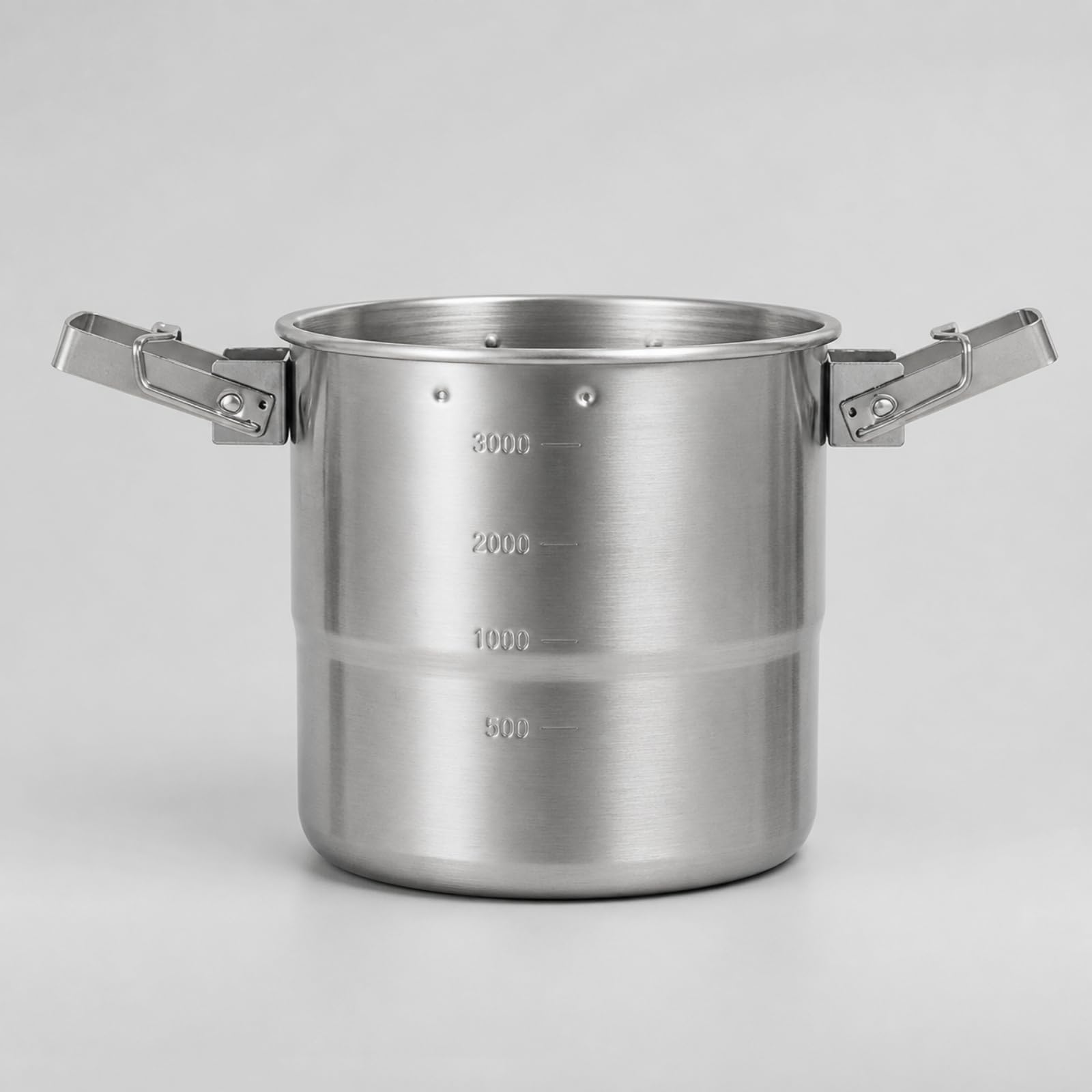 Pentola in Acciaio Inox 3 Litro Inserto per Vapore Vapore Portatile Pentola da Campeggio con Manici Pieghevoli Durevole per Campeggiatori