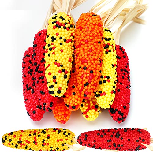 9 Pieces Thanksgiving Fake Corn Fall Artificial Corn Simulation Fake Corn Ornament Harvest Artificial Corn 7.5 x 2.5 Inch Fake Corn Cob Decor for Family Farmhouse Autumn Table Decor, 3 Styles