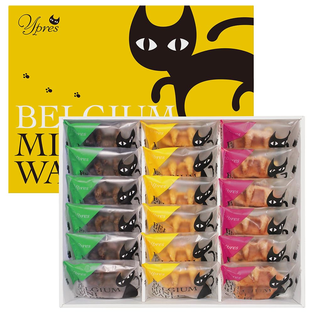 Amazon.co.jp: イーペルの猫祭り ベルギーミニワッフル YJ-YW スイーツ