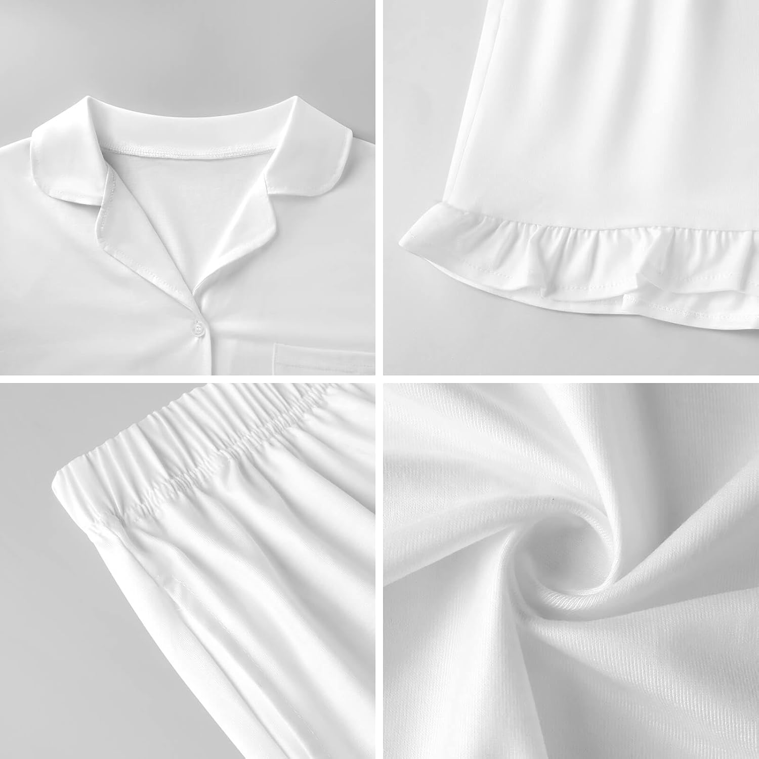 Pajamas for Women Set Pajamas Set Womens Sleepwear Soft Lounge Sleep Set 2 Piece Short Sleeve Pjs Sets - Image 4